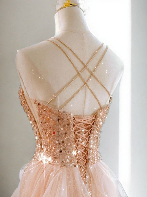 A-line Straps Short/Mini Dress