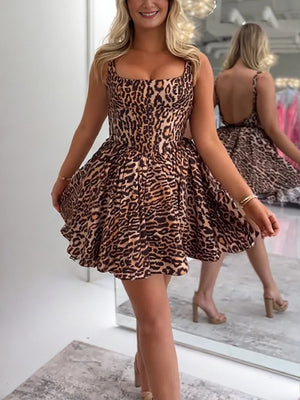 A-line Straps Short/Mini Dress