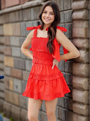 A-line Square Ruffles Short/Mini Taffeta Dress