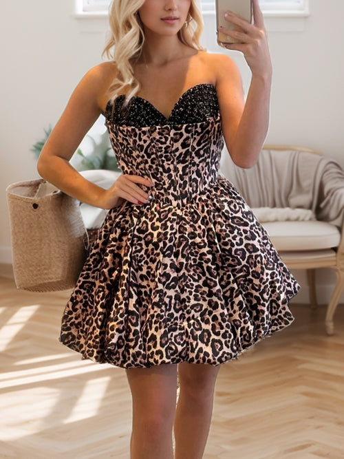 A-line Sweetheart Short/Mini Corset Dress