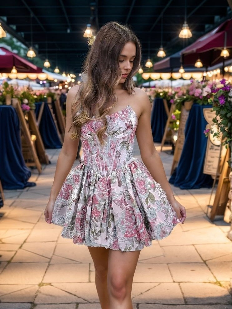 A-line Straight Short/Mini Corset Dress