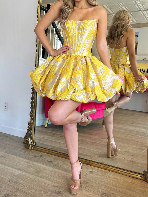 A-line Straight Ruffles Short/Mini Corset Dress