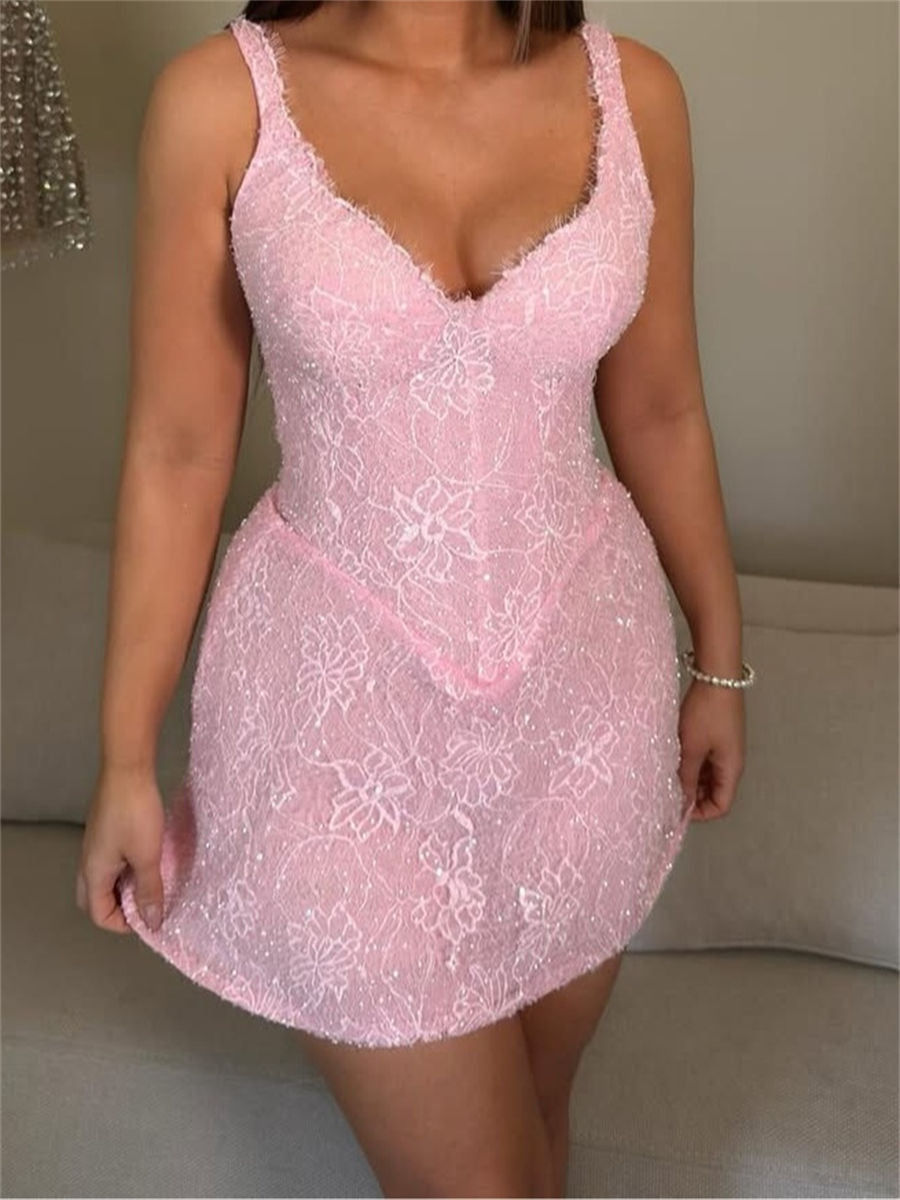 Sheath/Column Straps Lace Short/Mini Lace Homecoming Dresses