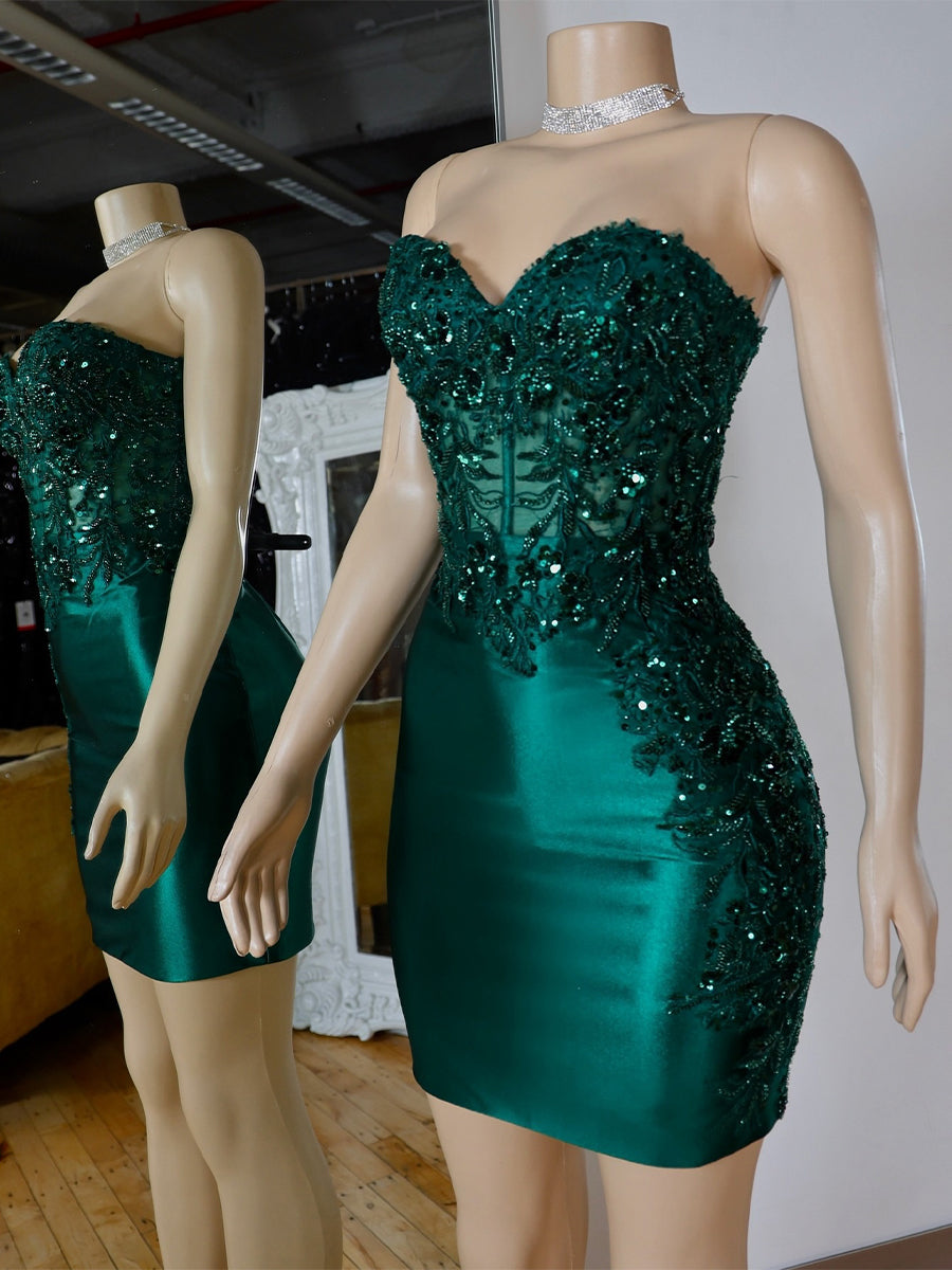 A-line/Princess One-Shoulder Ruffles Short/Mini Silk Like Satin Homecoming Dresses