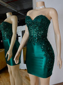 A-line/Princess One-Shoulder Ruffles Short/Mini Silk Like Satin Homecoming Dresses