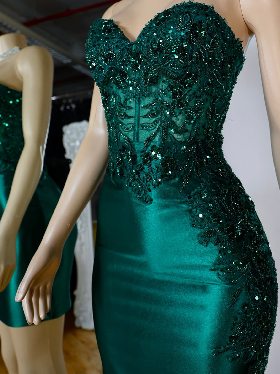 A-line/Princess One-Shoulder Ruffles Short/Mini Silk Like Satin Homecoming Dresses