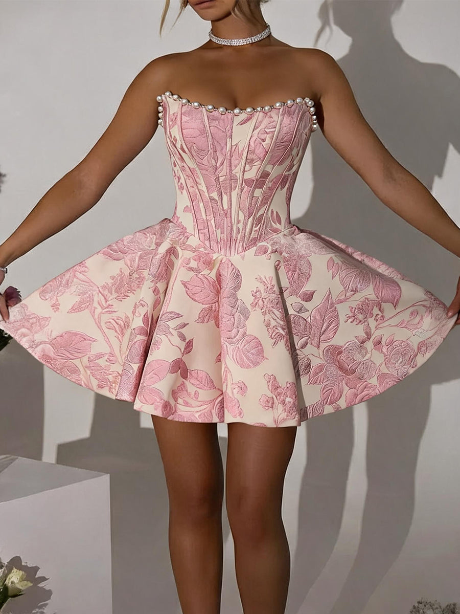 A-line/Princess Straight Cascading Ruffles Short/Mini Homecoming Dresses