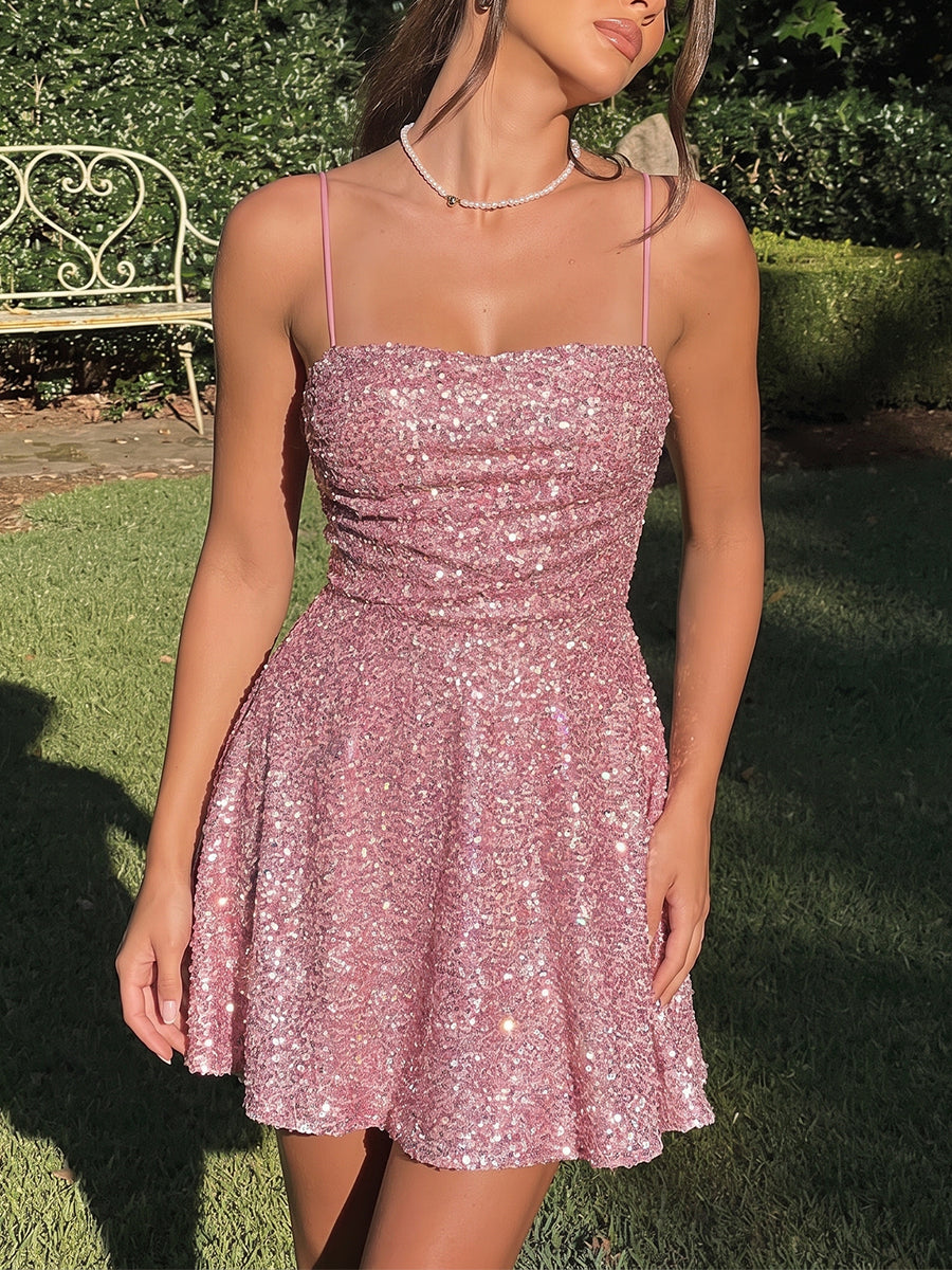 A-line/Princess Off-the-Shoulder Appliques Lace Short/Mini Homecoming Dresses