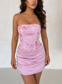 Sheath/Column Straight Pleated Short/Mini Homecoming Dresses