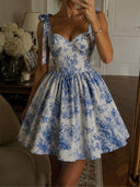 A-line/Princess Straps Ruffles Short/Mini Homecoming Dresses