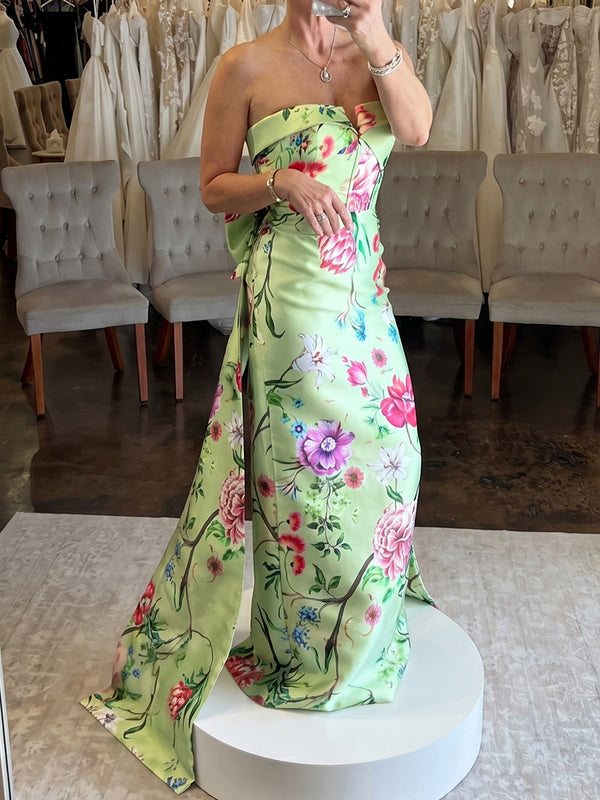 Sheath/Column Straight Pleated Floor-Length Mother of the Bride Dresses