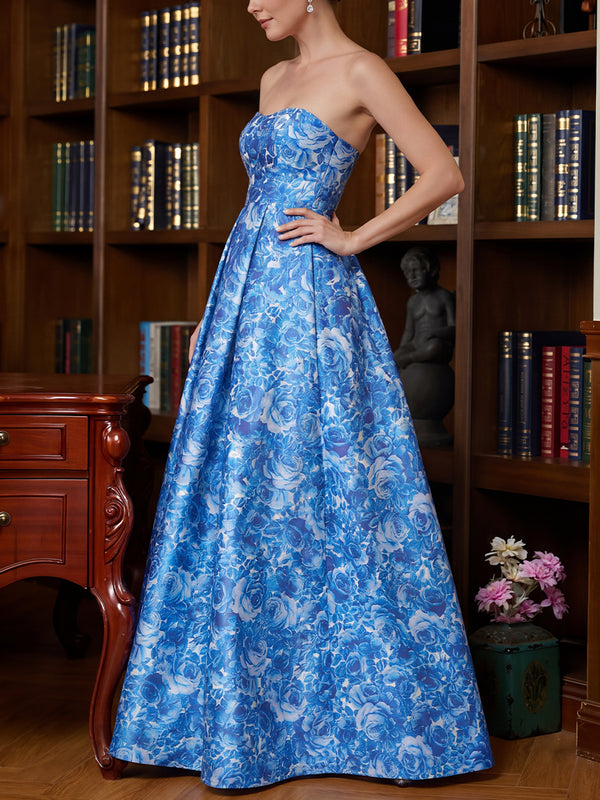 A-line/Princess Straight Pleated Floor-Length Satin Mother of the Bride Dresses