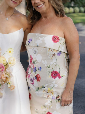 Sheath/Column Straight Bow Floor-Length Satin Mother of the Bride Dresses