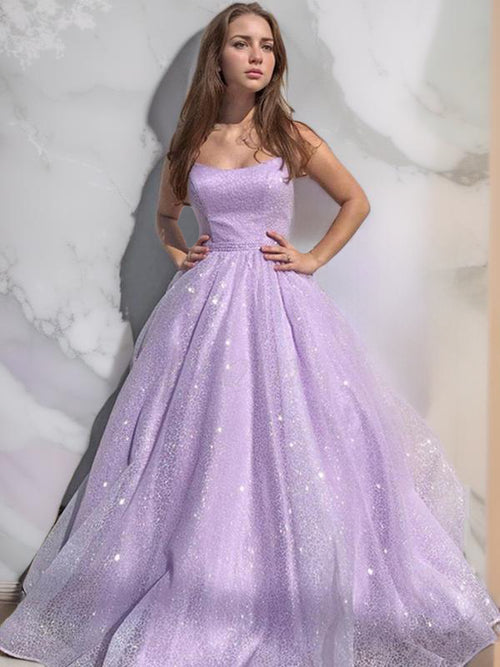 A-line Square Floor-Length Tulle Dress