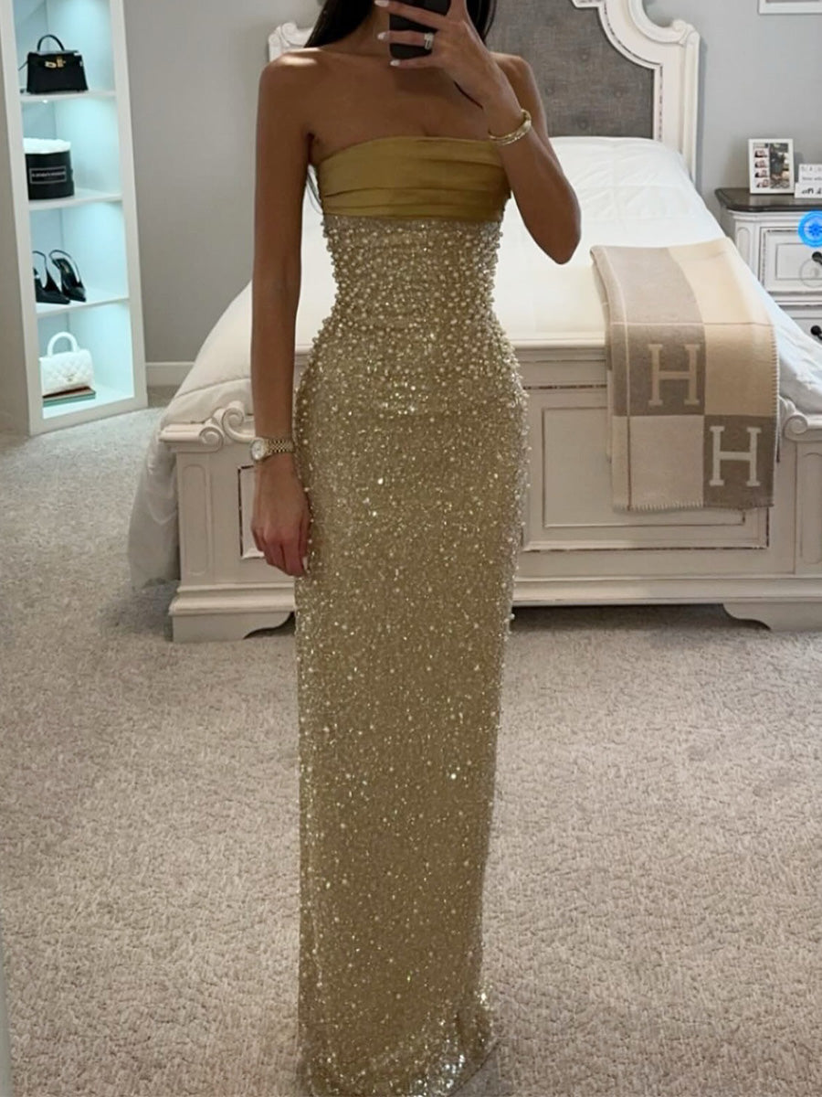 Sheath Square Beading Floor-Length Other Corset Prom Dress