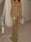 Sheath Straight Floor-Length Corset Prom Dress
