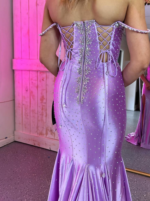 Sheath Halter Beading Court Train Prom Dress