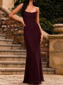 Sheath Spaghetti Straps Floor-Length Prom Dress